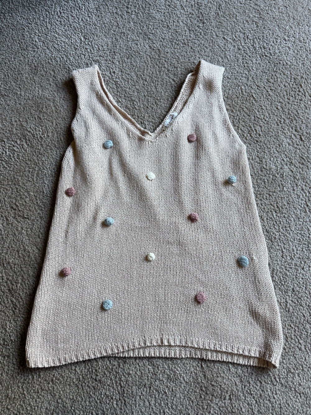 Blu Pepper Pom-Pom Tank Top